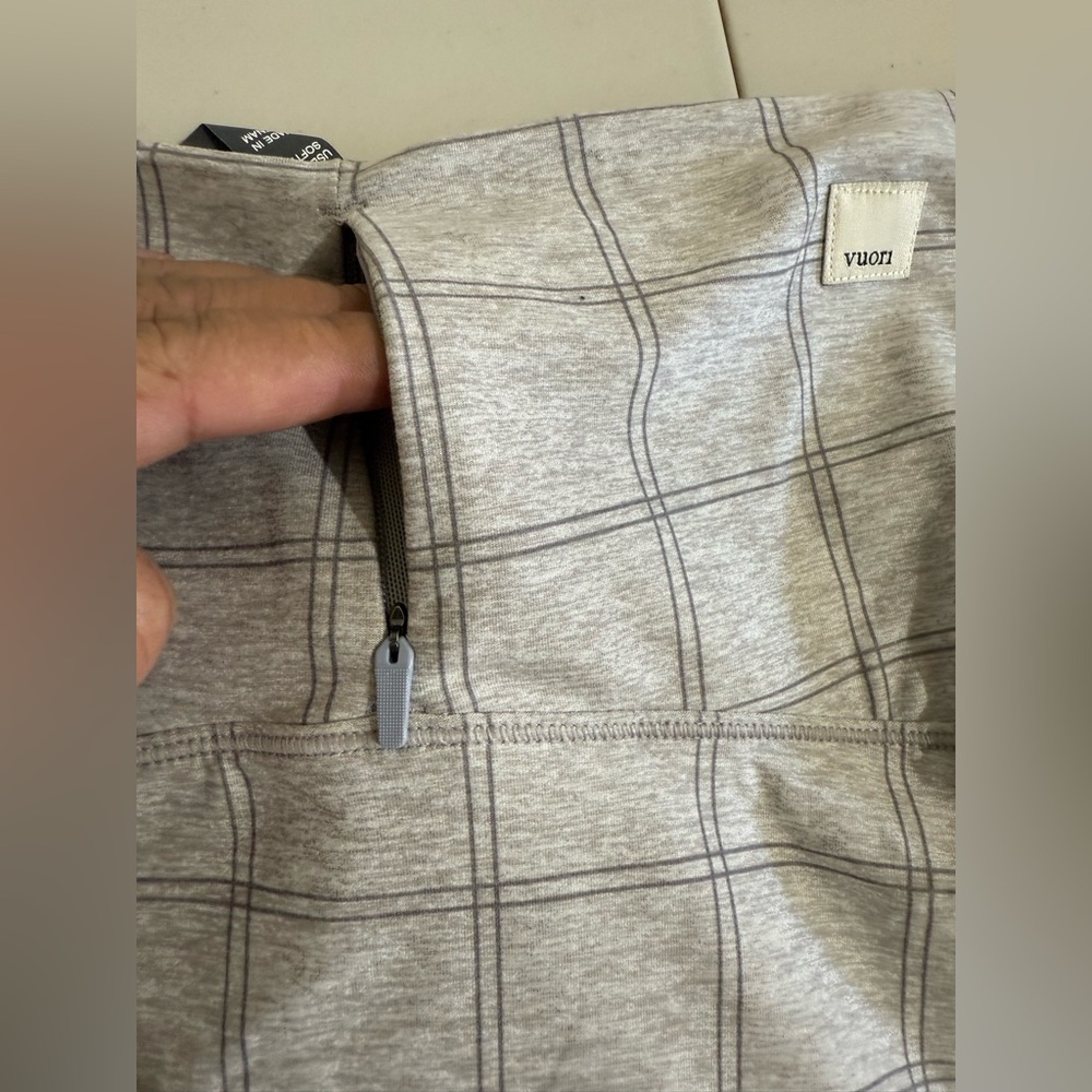Vuori Gray Plaid Performance Leggings - Picture 3 of 5